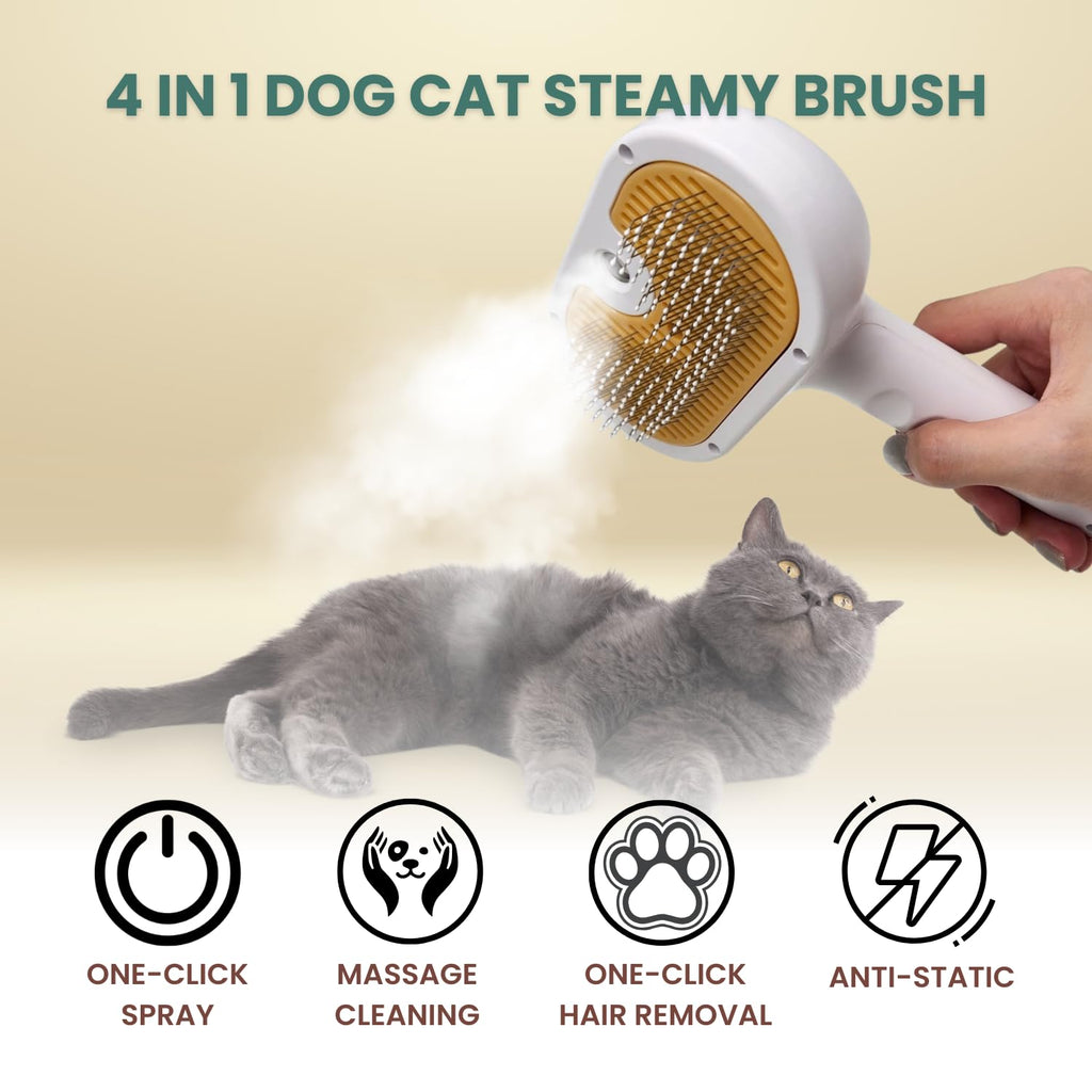 Pawly GloBrush used to groom a cat