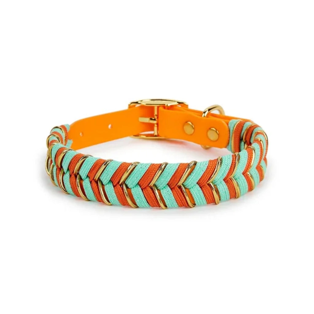 Pawly Caramel Mocha Plaid Dog Collar – product image 5