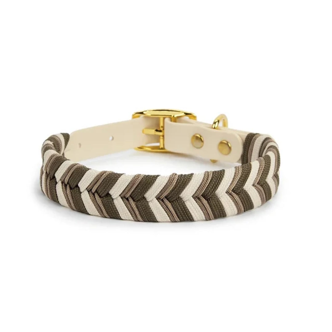 Pawly Caramel Mocha Plaid Dog Collar – product image 6