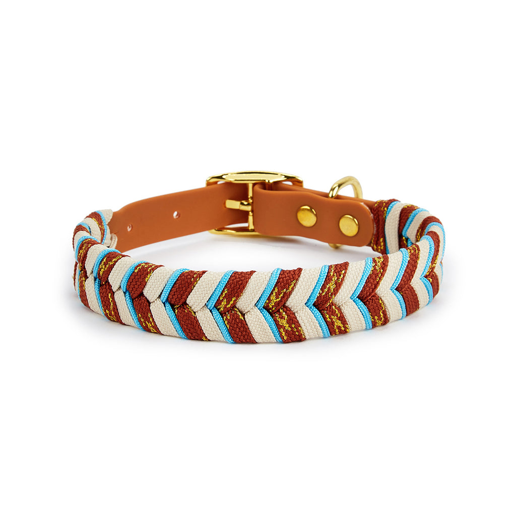 Pawly Caramel Mocha Plaid Dog Collar – product image 7