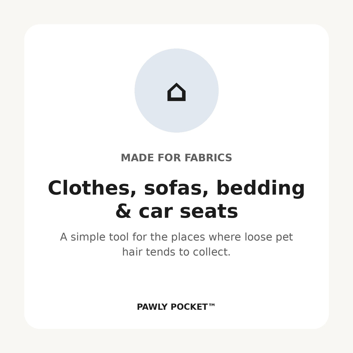 Pawly Pocket fabric surfaces benefit card